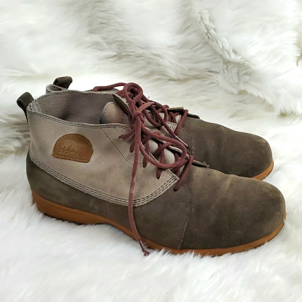 Sorel suede Greely Chukka winter shoes lace up men size 12